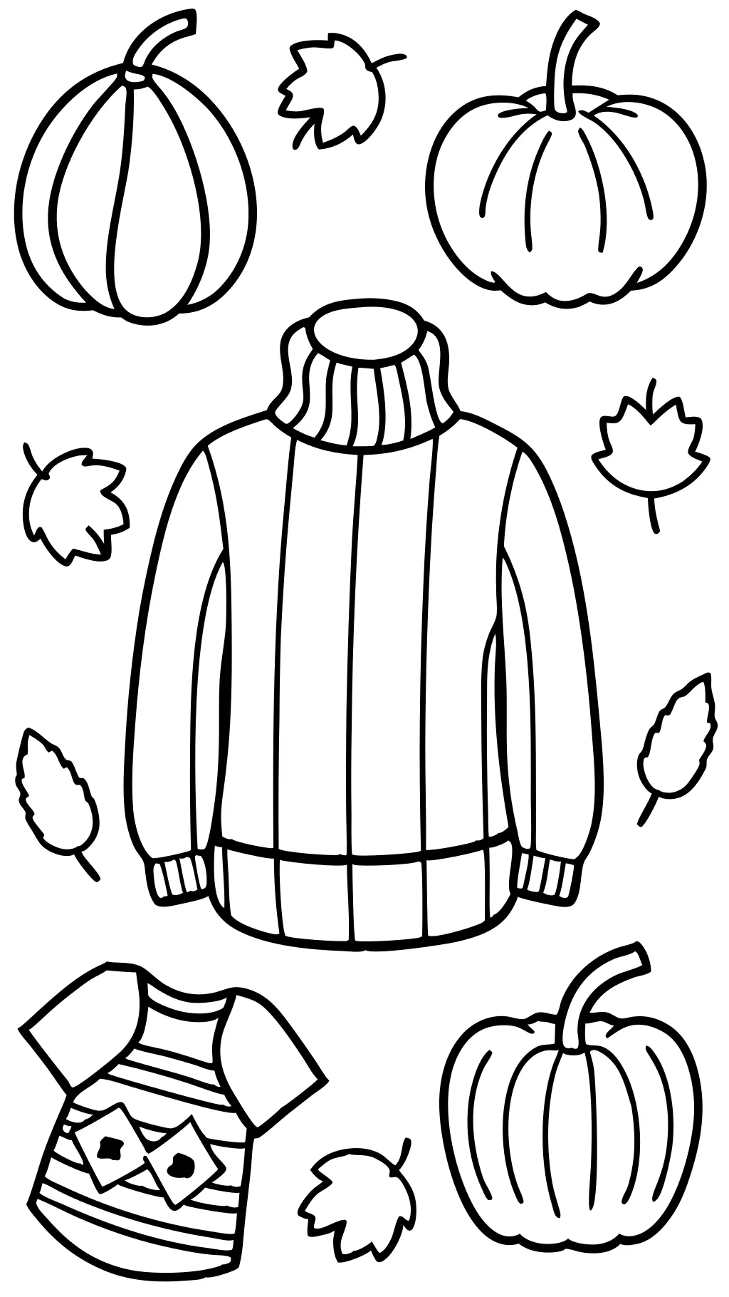 fall coloring pages simple